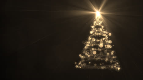 Sendero-Brillante-Formando-Animación-De-árbol-De-Navidad-Con-Luz-Y-Partículas-Con-Fondo-Negro